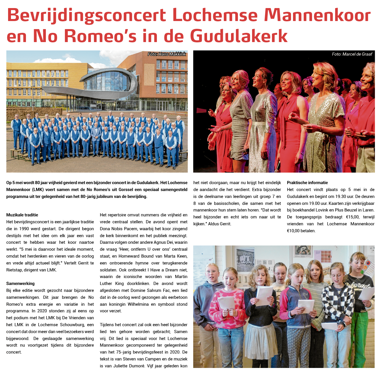 2025 04 09 Bevrijdingsconcert artikle in Lokaal Lochem
